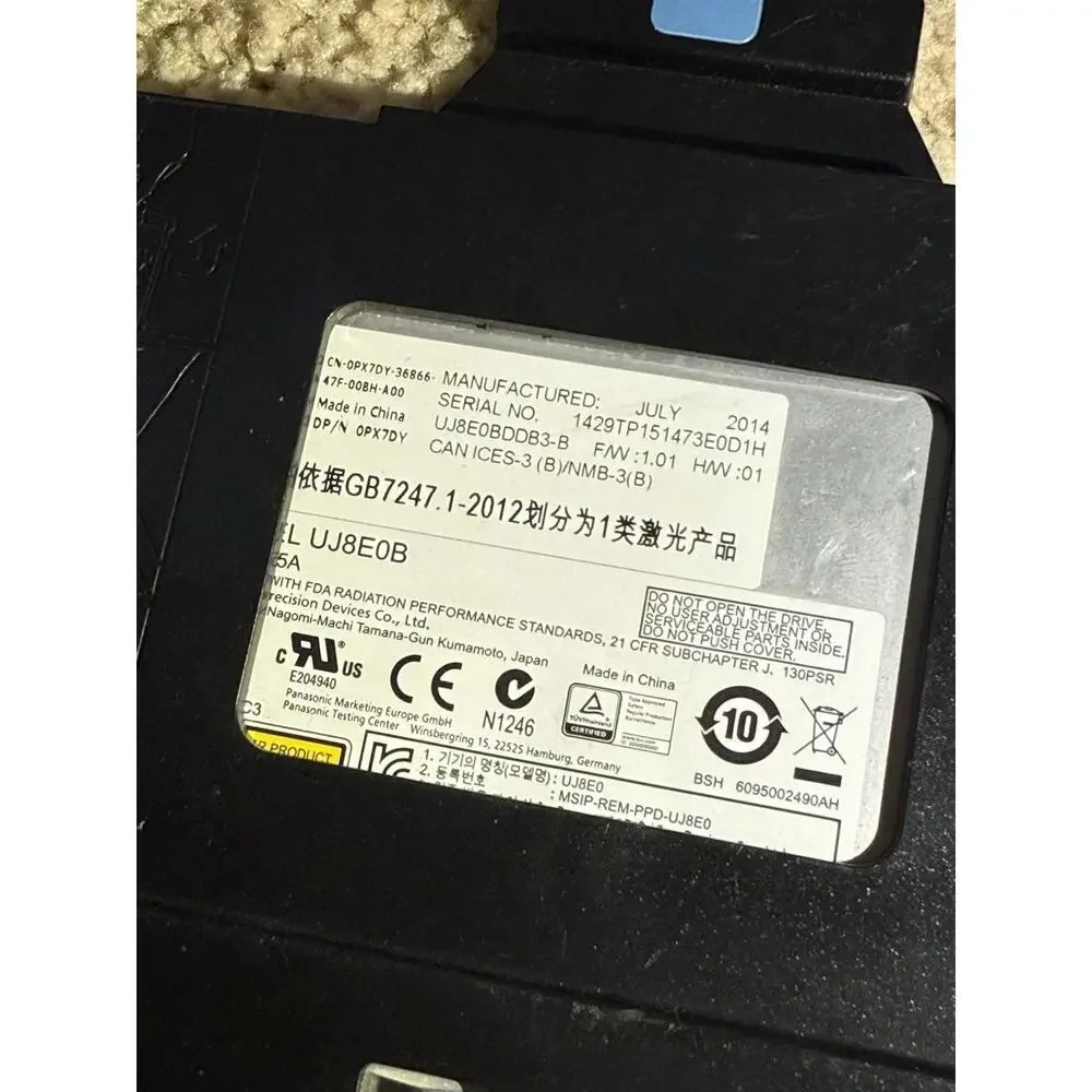 Dell Modular Bay DVD-ROM Drive UJ8E0B DP/N 0PX7DY for Latitude E-Series